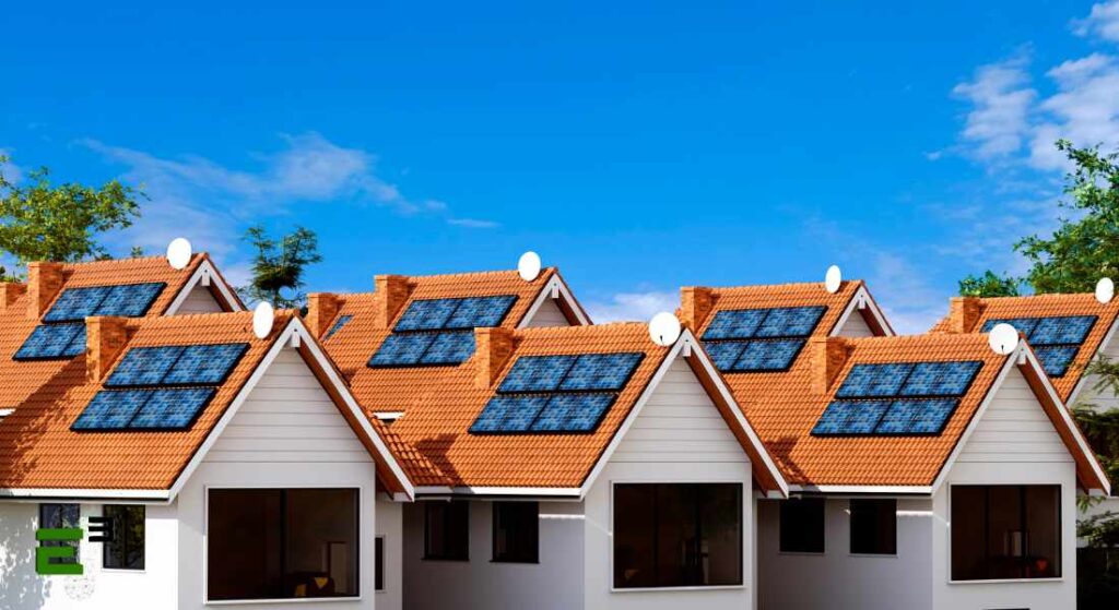 houses with solar panels